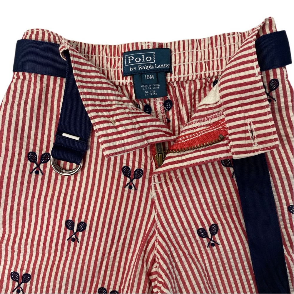 Polo Ralph Lauren Seersucker Racket EMB Short- 18M